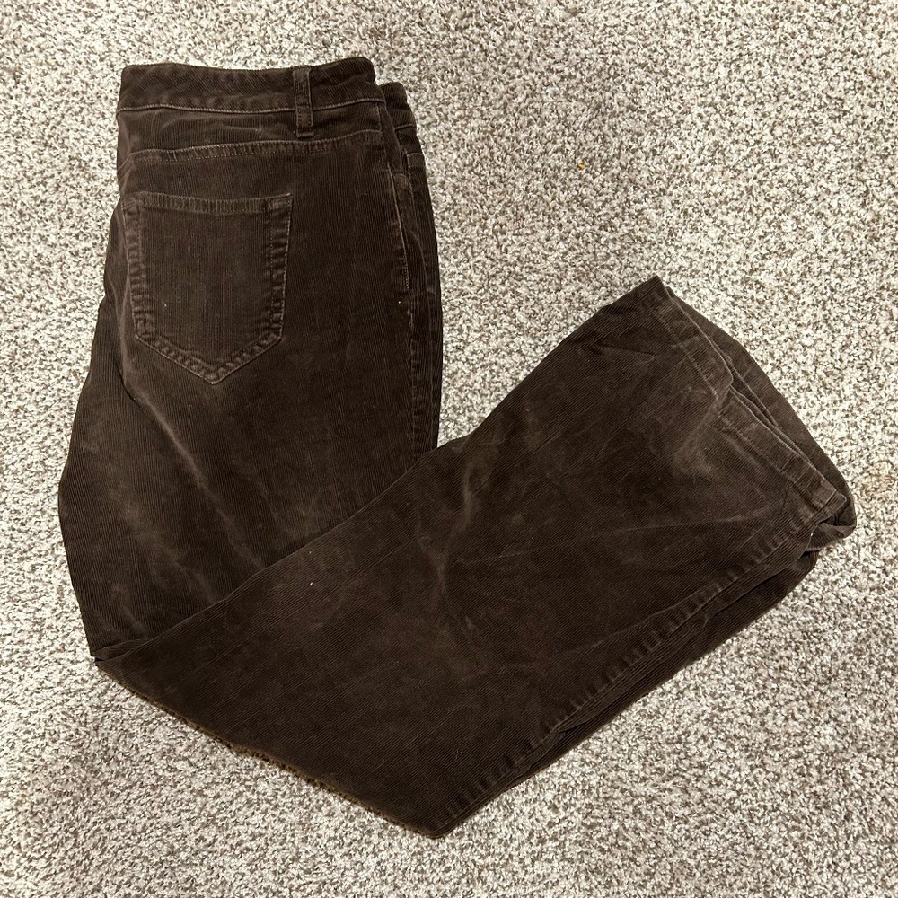 Women's Baggy Corduroy Pants 12p Petite (30w)